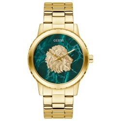 Часовник Guess Monarch 44mm 3ATM Quartz/Analogical watch - Golden (Gold / Green / Mineral) часовник,часовници,guess,monarch,44mm,3atm,quartz,analogical,watch,golden,(gold,green,mineral)