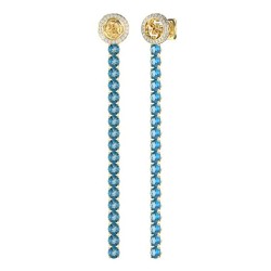 бижутерия,guess,paradise,earrings,golden,(gold,blue)