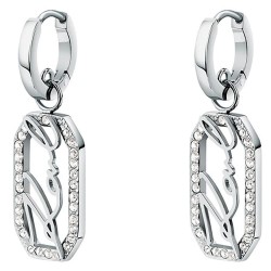 бижутерия,karl,lagerfeld,klayc46,earrings,silver,(silver,white)