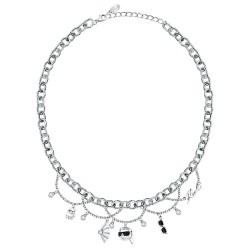 бижутерия,karl,lagerfeld,klayd02,necklace,silver,(silver,white)