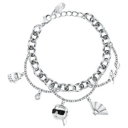 Karl lagerfeld KLAYD12 bracelet - Silver (Silver / White) бижутерия,karl,lagerfeld,klayd12,bracelet,silver,(silver,white)