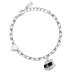 бижутерия,karl,lagerfeld,klayd16,bracelet,silver,(silver,white)