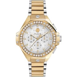 Часовник Philipp plein Chrono Royal 42mm 5ATM Quartz/Analogical woman watch - Golden (Gold / White / Mineral) часовник,часовници,philipp,plein,chrono,royal,42mm,5atm,quartz,analogical,woman,watch,golden,(gold,white,mineral)