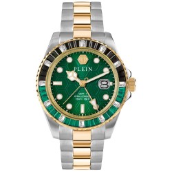 Часовник Philipp plein Gmt-I Challenger Baguettes 44mm 5ATM Quartz/Analogical watch - Golden (Gold / Green / Mineral) часовник,часовници,philipp,plein,gmt,i,challenger,baguettes,44mm,5atm,quartz,analogical,watch,golden,(gold,green,mineral)