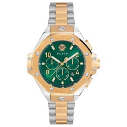 Часовник Philipp plein Plein Chrono Royal 44.50mm 5ATM Quartz/Analogical watch - Golden (Gold / Green / Mineral) часовник,часовници,philipp,plein,plein,chrono,royal,44.50mm,5atm,quartz,analogical,watch,golden,(gold,green,mineral)