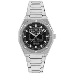 Часовник Philipp plein Plein Deluxe 44mm 5ATM Quartz/Analogical watch - Silver (Silver / Black / Mineral) часовник,часовници,philipp,plein,plein,deluxe,44mm,5atm,quartz,analogical,watch,silver,(silver,black,mineral)