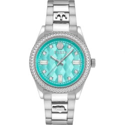 Часовник Philipp plein Queen 38mm 5ATM Quartz/Analogical woman watch - Silver (Silver / Blue /) часовник,часовници,philipp,plein,queen,38mm,5atm,quartz,analogical,woman,watch,silver,(silver,blue,)