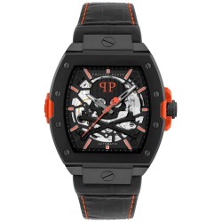 часовник,часовници,philipp,plein,the,skeleton,2.0,44mm,5atm,automatic,analogical,watch,black,(black,black,red,mineral)