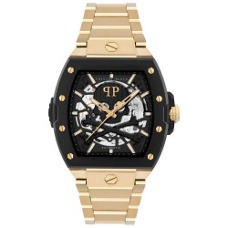 часовник,часовници,philipp,plein,the,skeleton,44mm,5atm,automatic,analogical,watch,golden,(gold,black,mineral)