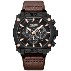 часовник,часовници,police,norwood,45mm,5atm,quartz,analogical,watch,brown,(brown,black,mineral)