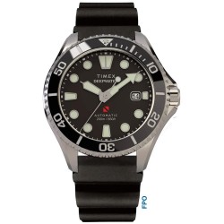 Часовник Timex Deep Water 43mm 20ATM Quartz/Analogical watch - Silver (Black / Black / Sapphire) часовник,часовници,timex,deep,water,43mm,20atm,quartz,analogical,watch,silver,(black,black,sapphire)