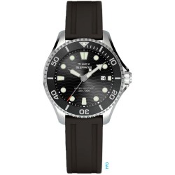 Часовник Timex Deep Water 44mm 20ATM Quartz/Analogical watch - Silver (Black / Black / Sapphire) часовник,часовници,timex,deep,water,44mm,20atm,quartz,analogical,watch,silver,(black,black,sapphire)