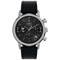 Часовник Timex Peanuts 40mm 5ATM Quartz/Analogical watch - Silver (Black / Black / Acrylic) часовник,часовници,timex,peanuts,40mm,5atm,quartz,analogical,watch,silver,(black,black,acrylic)