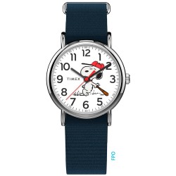 Часовник Timex Peanuts TW2Y51400 38mm 3ATM Quartz/Analogical watch - Blue (Black / White / Mineral) часовник,часовници,timex,peanuts,tw2y51400,38mm,3atm,quartz,analogical,watch,blue,(black,white,mineral)