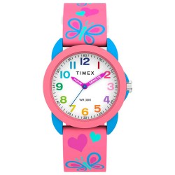 Часовник Timex Teacher 30mm 3ATM Quartz/Analogical watch - Pink (Pink / White / Acrylic) часовник,часовници,timex,teacher,30mm,3atm,quartz,analogical,watch,pink,(pink,white,acrylic)