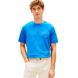 Тениска Tommy hilfiger Brand Love MW0MW42370 short sleeve T-shirt - Blue (Blue Orbit) тениска,мъжки,тениски,дамски,тениски,tommy,hilfiger,brand,love,mw0mw42370,short,sleeve,t,shirt,blue,(blue,orbit)