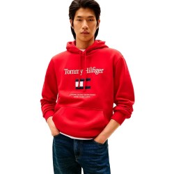 Суичър Tommy hilfiger MW0MW42735 hoodie - Red (Medium Red) суичър,мъжки,пуловери,tommy,hilfiger,mw0mw42735,hoodie,red,(medium,red)