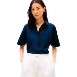 риза,с,къс,ръкав,дамски,ризи,мъжки,ризи,tommy,hilfiger,ww0ww48899,short,sleeve,shirt,blue,(dark,night,navy)
