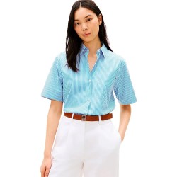 риза,с,къс,ръкав,дамски,ризи,мъжки,ризи,tommy,hilfiger,ww0ww48899,short,sleeve,shirt,blue,(classic,ithaca,stripe,mesmerizing,blue)