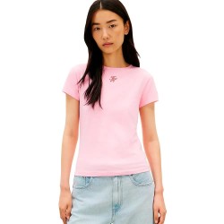 Тениска Tommy hilfiger WW0WW48710 short sleeve T-shirt - Pink (Classic Pink) тениска,мъжки,тениски,дамски,тениски,tommy,hilfiger,ww0ww48710,short,sleeve,t,shirt,pink,(classic,pink)