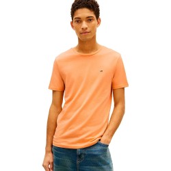 тениска,мъжки,тениски,дамски,тениски,tommy,jeans,dm0dm20363,slim,fit,short,sleeve,t,shirt,orange,(faded,sun,kiss)