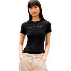 тениска,мъжки,тениски,дамски,тениски,tommy,jeans,linear,short,sleeve,t,shirt,black,(black,1)