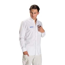 Риза с дълъг ръкав Sparco TG long sleeve shirt - White (White) риза,с,дълъг,ръкав,дамски,ризи,мъжки,ризи,sparco,tg,long,sleeve,shirt,white,(white)