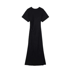 Рокля Balmohk 30001032 short sleeve midi dress - Black (Black) рокля,дамски,поли,и,рокли,balmohk,30001032,short,sleeve,midi,dress,black,(black)