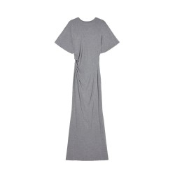 Рокля Balmohk 30001032 short sleeve midi dress - Grey (Grey Melange) рокля,дамски,поли,и,рокли,balmohk,30001032,short,sleeve,midi,dress,grey,(grey,melange)