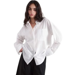 Риза с дълъг ръкав Balmohk 30001034 long sleeve shirt - White (White Melange) риза,с,дълъг,ръкав,дамски,ризи,мъжки,ризи,balmohk,30001034,long,sleeve,shirt,white,(white,melange)