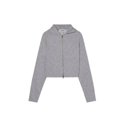 Блуза Balmohk 30001066 full zip sweatshirt - Grey (Grey Melange) блуза,дамски,блузи,balmohk,30001066,full,zip,sweatshirt,grey,(grey,melange)
