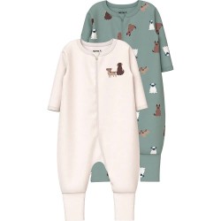 Пижама Name it Dog long sleeve pyjama 2 units - Green / White (Green Milieu / Jet Stream) пижама,детски,пижами,name,it,dog,long,sleeve,pyjama,2,units,green,white,(green,milieu,jet,stream)