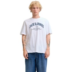 Тениска Jack & jones Denver Logo short sleeve T-shirt - White (White) тениска,мъжки,тениски,дамски,тениски,jack,&,jones,denver,logo,short,sleeve,t,shirt,white,(white)