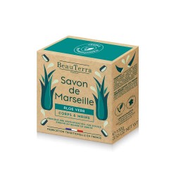 хигиена,тяло,beauterra,marseille,aloe,vera,100,soap,clear,(green)