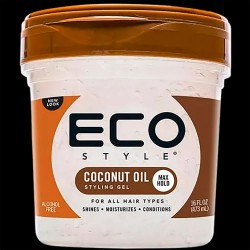 Eco styler Coconut Oil 473 ml styling gel - Clear (White) хигиена,коса,eco,styler,coconut,oil,473,ml,styling,gel,clear,(white)