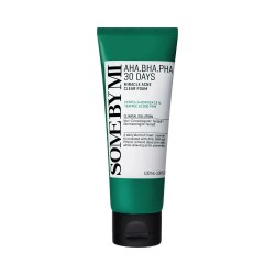 Some by mi AHA BHA PHA 30 Days Miracle Acne Clear Foam 100 ml cleanser - Clear (White / Green) ексфолианти,some,by,mi,aha,bha,pha,30,days,miracle,acne,clear,foam,100,ml,cleanser,clear,(white,green)