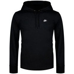 Суичър Nike Sportswear Club hoodie - Black (Black / Black / White) суичър,мъжки,пуловери,nike,sportswear,club,hoodie,black,(black,black,white)