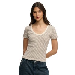 тениска,мъжки,тениски,дамски,тениски,superdry,athletics,essential,striped,short,sleeve,t,shirt,beige,(chestnut,brown,stripe)