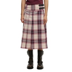 пола,дамски,поли,и,рокли,superdry,check,pleated,midi,skirt,beige,(berry,cream,check)