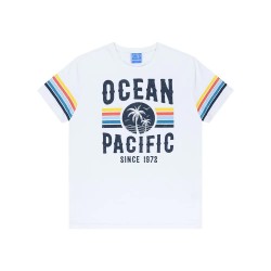 Тениска Ocean pacific Tiderush short sleeve T-shirt - White (White / Multicolour) тениска,мъжки,тениски,дамски,тениски,ocean,pacific,tiderush,short,sleeve,t,shirt,white,(white,multicolour)