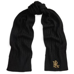 Шал Lauren 454P23506 scarf - Black (Black) шал,ръкавици,шапки,и,шалове,lauren,454p23506,scarf,black,(black)