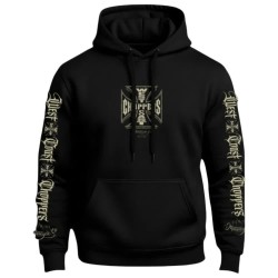 суичър,мъжки,пуловери,west,coast,choppers,gangscript,hoodie,black,(black)
