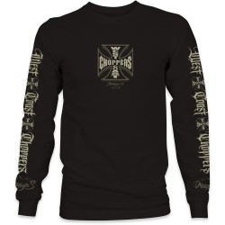 тениска,мъжки,тениски,дамски,тениски,west,coast,choppers,gangscript,long,sleeve,t,shirt,black,(black)