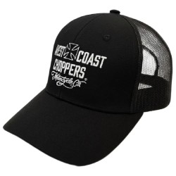 шапка,всички,шапки,west,coast,choppers,motorcycle,co,6,panel,trucker,cap,black,(black)