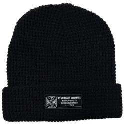 шапка,всички,шапки,west,coast,choppers,waffle,cuff,beanie,black,(black)