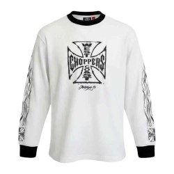 блуза,мъжки,пуловери,west,coast,choppers,worn,cross,sweatshirt,white,(white)