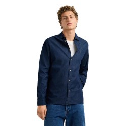 риза,с,дълъг,ръкав,дамски,ризи,мъжки,ризи,pepe,jeans,abel,classic,slim,fit,long,sleeve,shirt,blue,(denim,clean,dark,indigo)