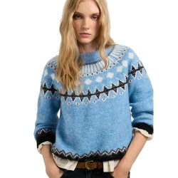 Блуза Pepe jeans Allura sweater - Blue (Horizon Blue) блуза,мъжки,пуловери,дамски,пуловери,pepe,jeans,allura,sweater,blue,(horizon,blue)