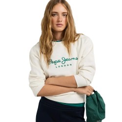 Блуза Pepe jeans Baddy sweatshirt - White (Off White) блуза,дамски,блузи,pepe,jeans,baddy,sweatshirt,white,(off,white)