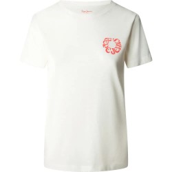 тениска,мъжки,тениски,дамски,тениски,pepe,jeans,becka,short,sleeve,t,shirt,white,(mousse,white)